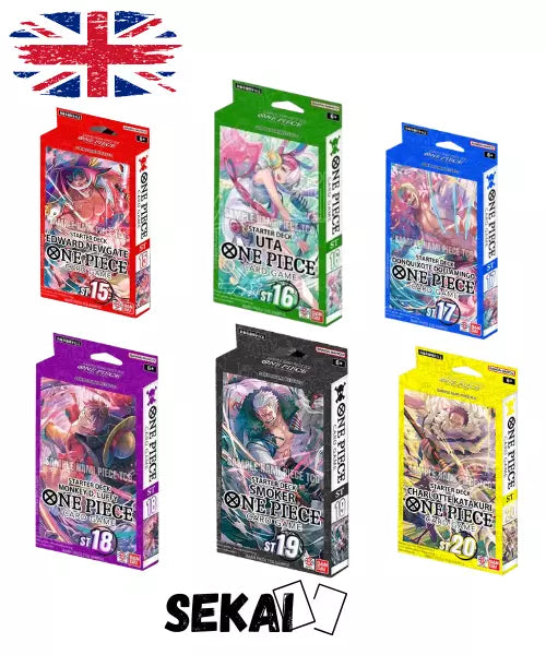 One Piece TCG Bundle 6 Decks ST15 + ST16 + ST17 + ST18 + ST19 + ST20 (ENG)
