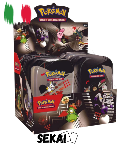 POKEMON DISPLAY MINI TIN FUOCO BIANCO LUCE NERA ITA 8 MINITIN