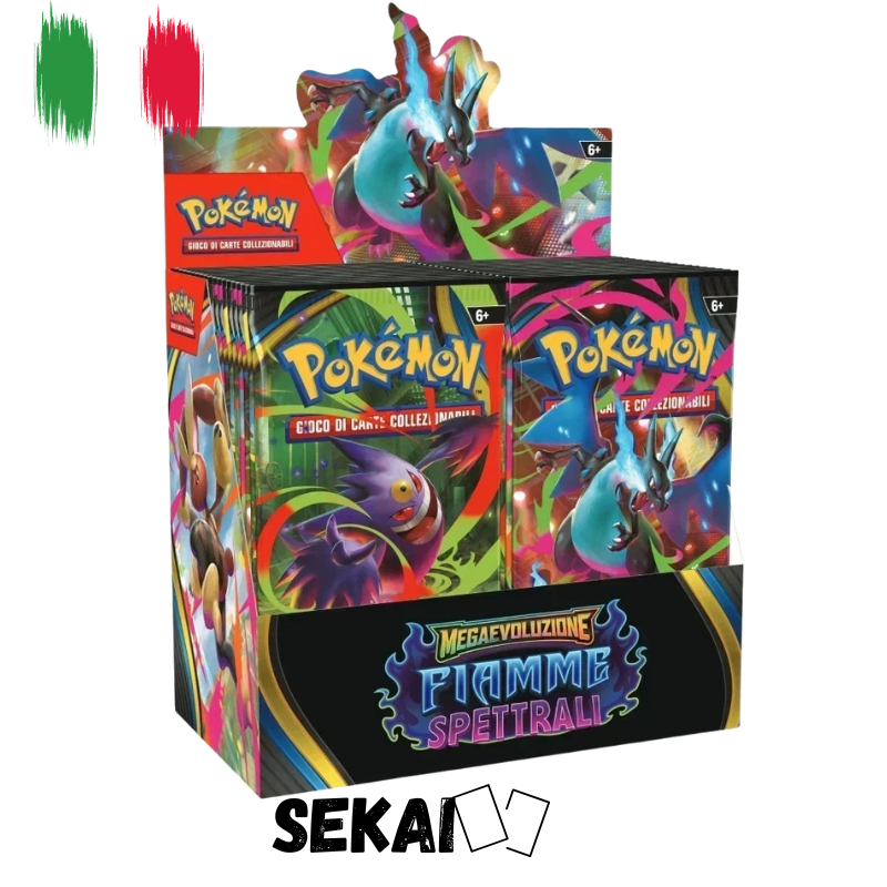 POKEMON MEGAEVOLUZIONE FIAMME SPETTRALI BOX 36 BUSTINE SEALED DISPLAY