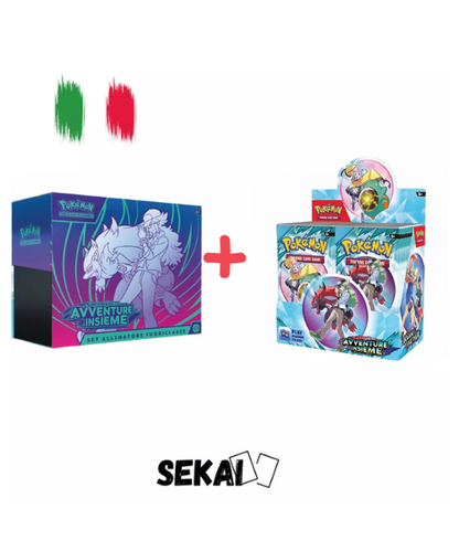 POKEMON BUNDLE AVVENTURE INSIEME BOOSTER BOX + ETB - SET ALLENATORE IT