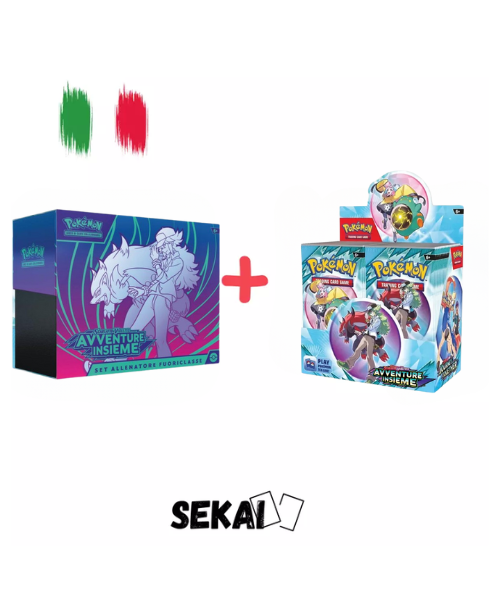 POKEMON BUNDLE AVVENTURE INSIEME BOOSTER BOX + ETB - SET ALLENATORE IT