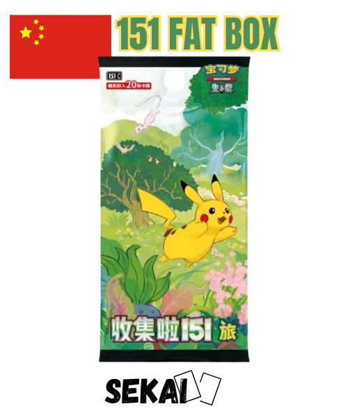 POKEMON COLLECT 151 JOURNEY BOOSTER BOX FAT JUMBO - 6 PACKS 20 CARDS -
