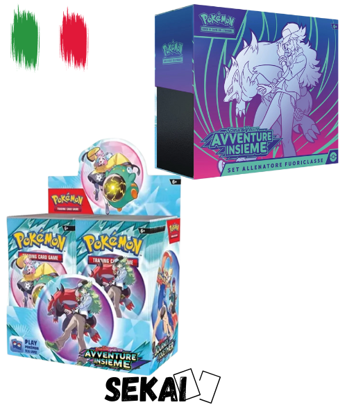 POKEMON BUNDLE AVVENTURE INSIEME BOOSTER BOX + ETB - SET ALLENATORE IT
