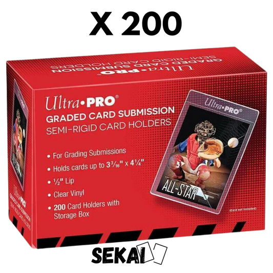 ULTRA PRO 200X GRADING TOPLOADER SEMI RIGID GRADED CARD SUBMISSION HOL