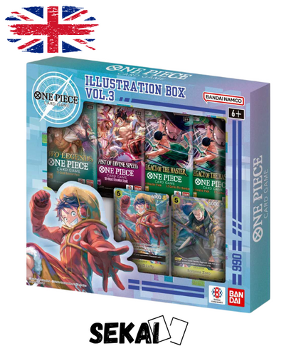 ONE PIECE CARD GAME ILLUSTRATION BOX VOL 3 IB03 + VOL 4 IB04 ENG