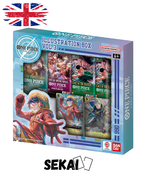 ONE PIECE CARD GAME ILLUSTRATION BOX VOL 3 IB03 + VOL 4 IB04 ENG