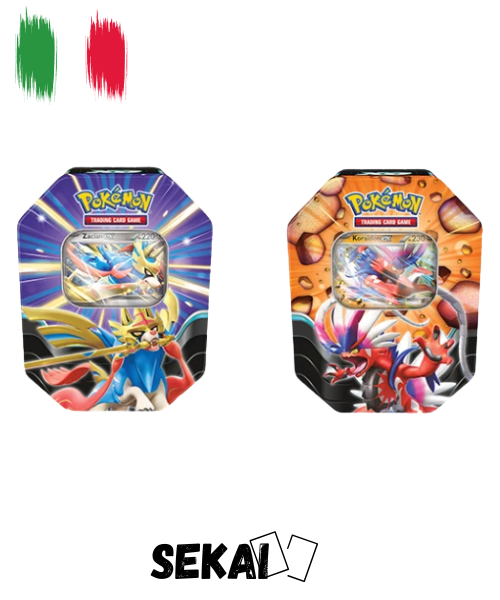 POKEMON COPPIA TIN LEGGENDE SOVRANE ZACIAN + KORAIDON