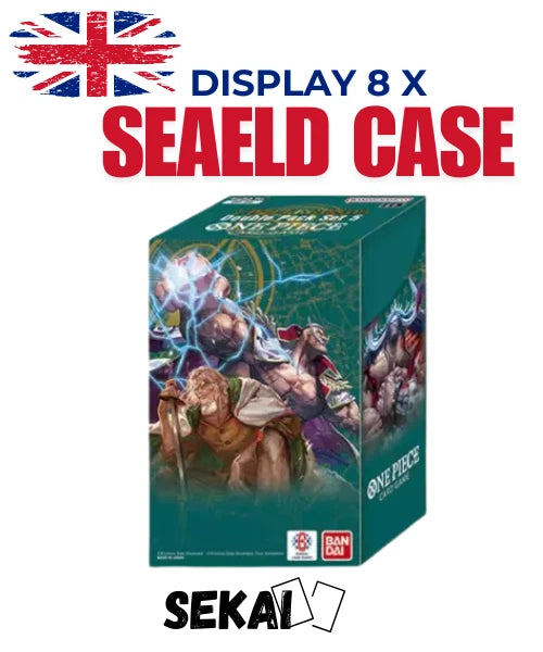 One Piece TCG OP 08 CASE 8x DOUBLE PACK SET VOL 5 ENGLISH DP5 DISPLAY
