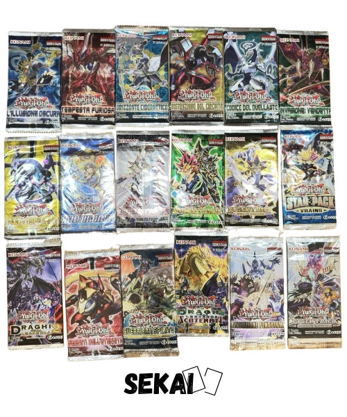 YU GI OH LOTTO 18 BUSTINE SEMI VINTAGE ITA SEALED