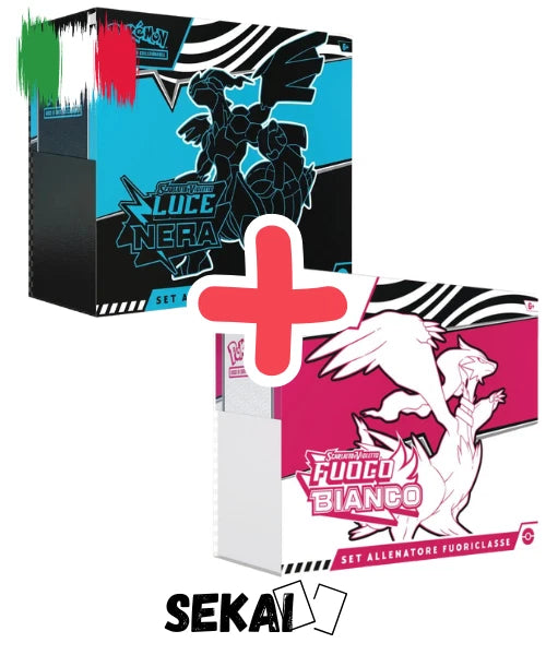 POKEMON BUNDLE ETB FUOCO BIANCO + LUCE NERA SET ALLENATORE FUORICLASSE ITALIANO